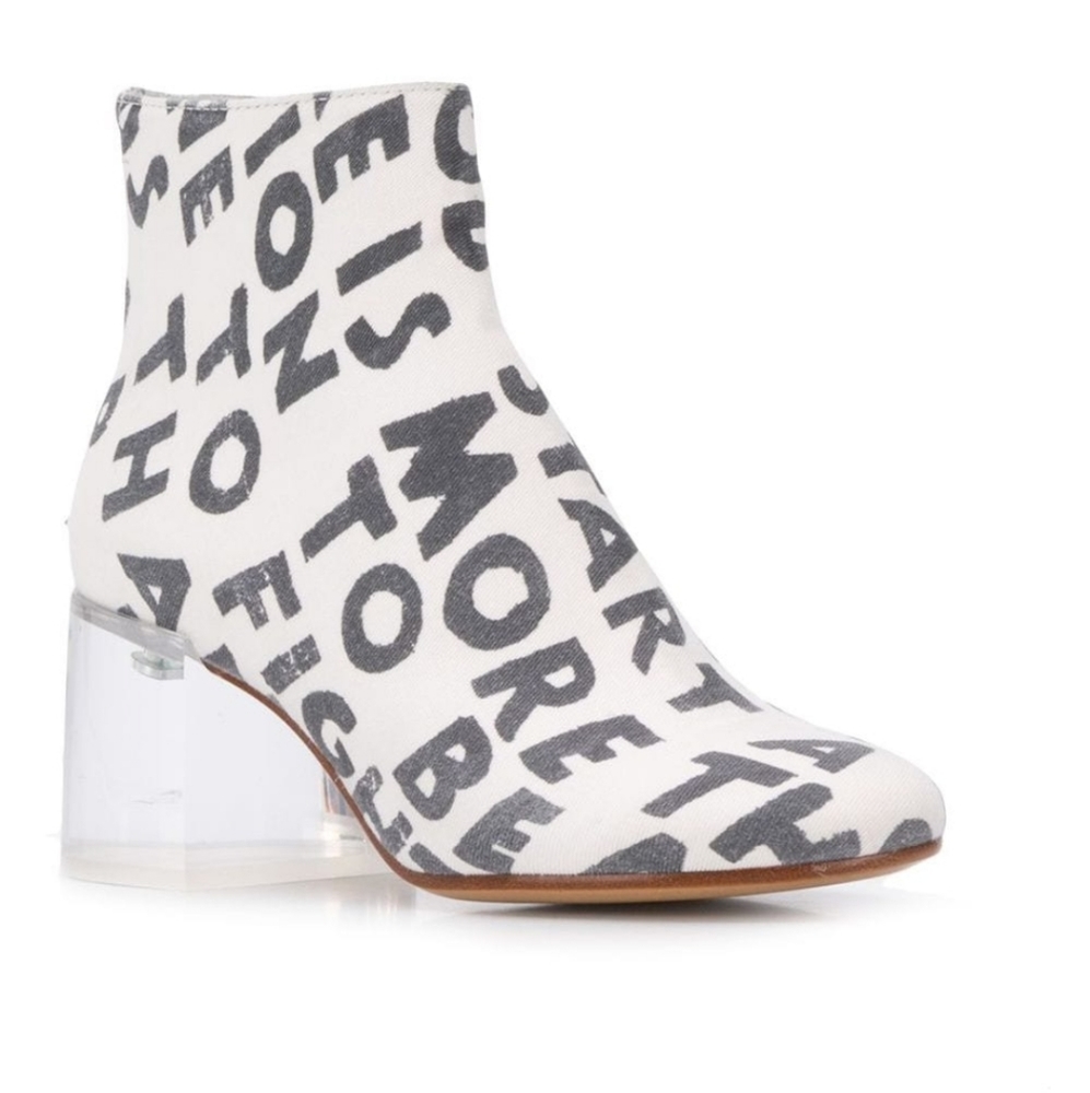 MM6 Maison Margiela Text Print ankle booties - Picture 2 of 4